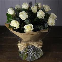 A Rose Bouquet in White