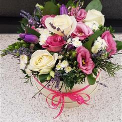  Florist choice Hatbox arrangement 