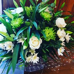 White and green handtied 