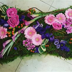 Pink and purple pillow