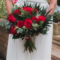 Country Garden bridal rose bouquet