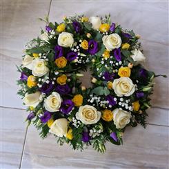 Rose and lizzie wreath